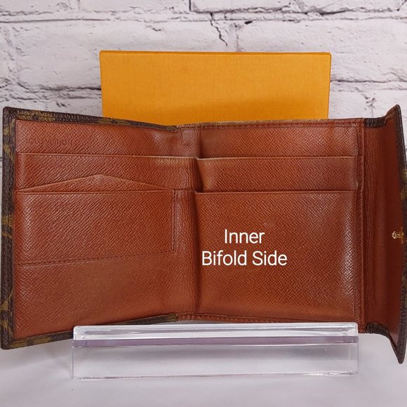 'LOUIS VUITTON' 'PORTEFEUILLE 'ELISE' TRIFOLD LEATHER MONOGRAM WALLET & BOX SET - Picture 4 of 16